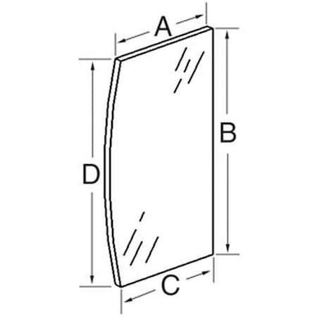 Aftermarket RH Lower Windshield Glass Fits International 886 986 1086 Hydro 186 109132C2